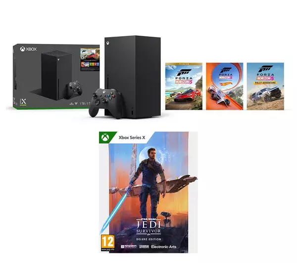 MICROSOFT Xbox Series X, Forza Horizon 5 & Star Wars Jedi: Survivor Bundle  | Shoppastores